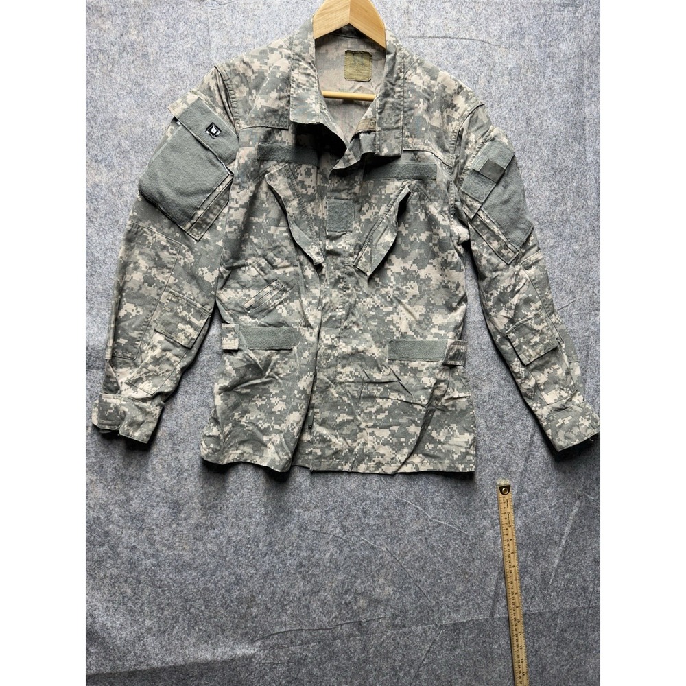 US Army Camouflage Combat Uniform Zip Up Shirt - Small Short- Digital‎ Camo